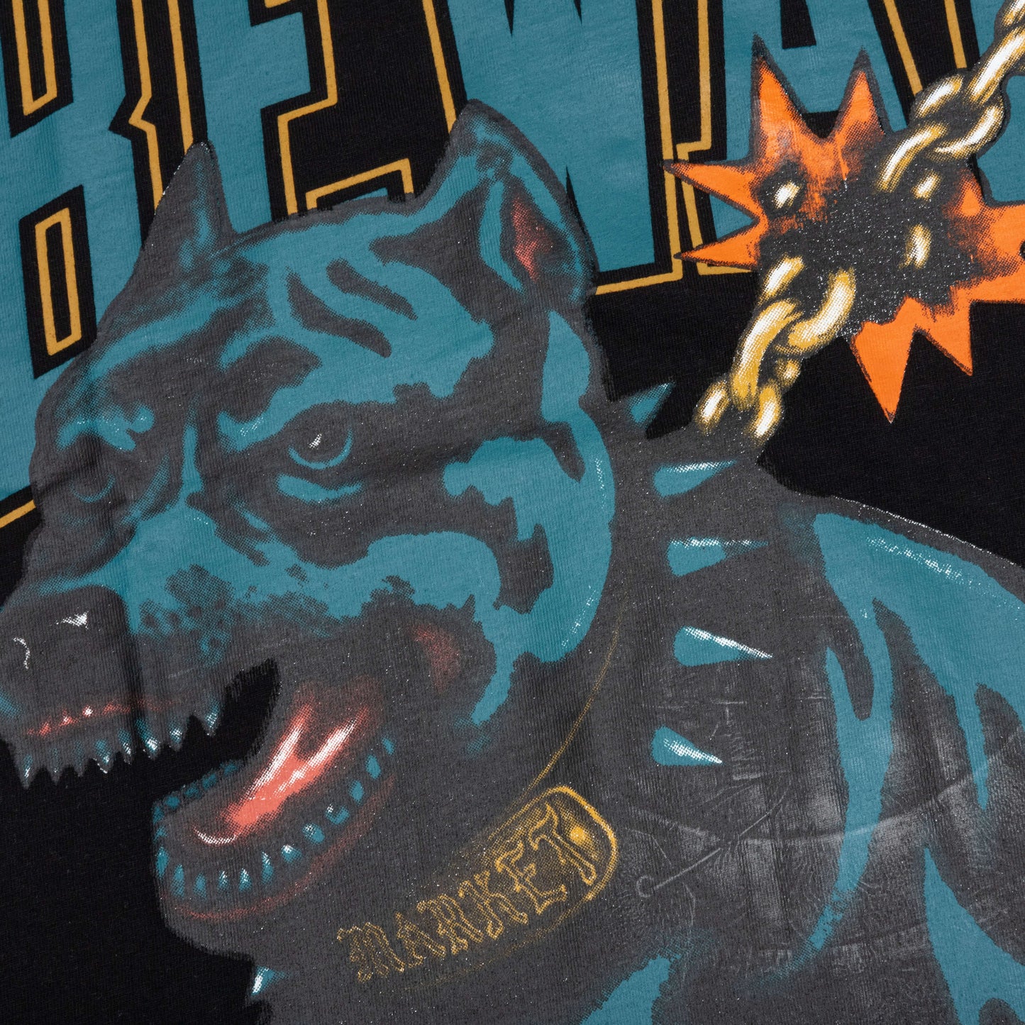 Beware of Dog Washed T-Shirt - Black