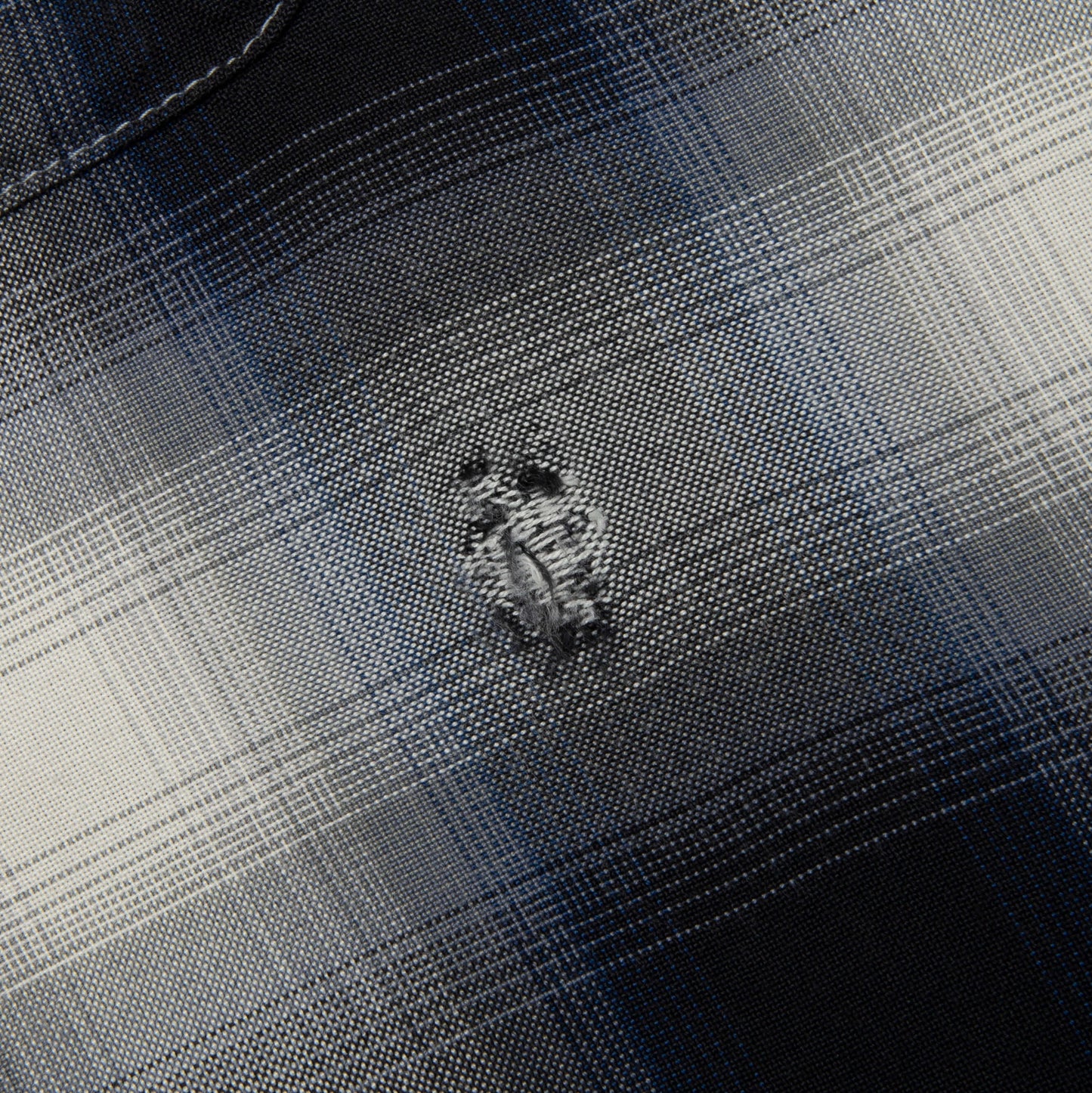 Saint Michael x Lastman Mx6 Checkered L/S Buttonup Shirt - Navy