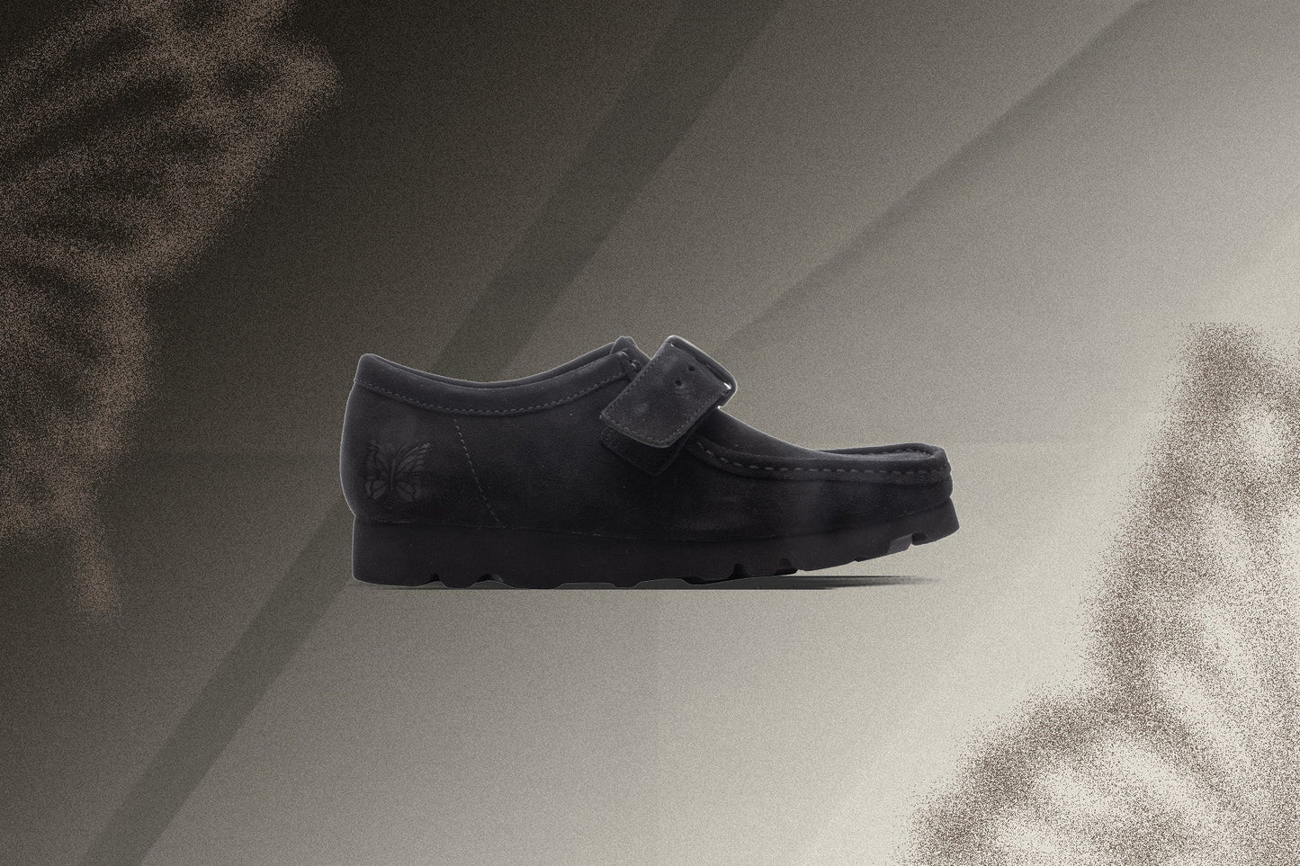 Clarks x Needles Walla Strap Lo Suede - Black