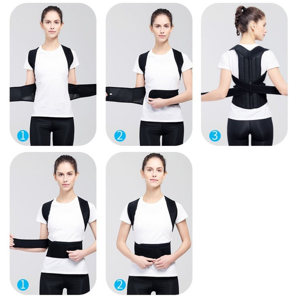 Adjustable Back Posture Support Brace Lightweight Breathable Strap