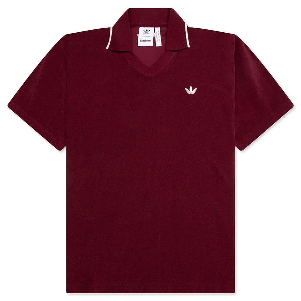 Adidas x Wales Bonner Terry Polo - Collegiate Burgundy