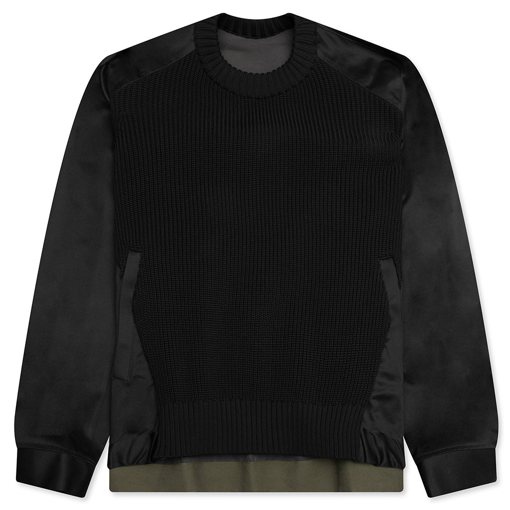 Cotton Chino Mix Pullover - Black/Navy/Dark Khaki