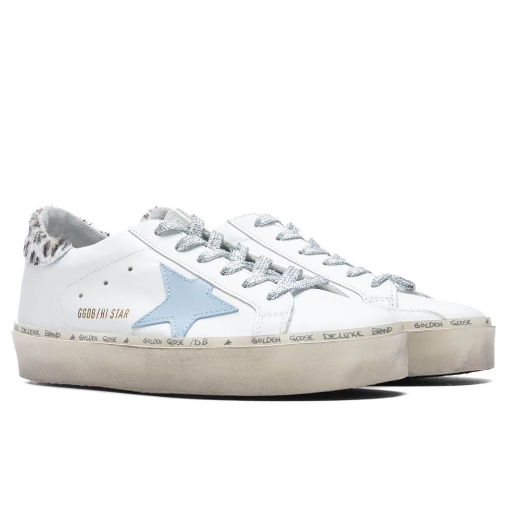 Women's Hi Star - White/Powder Blue/Cream Leopard
