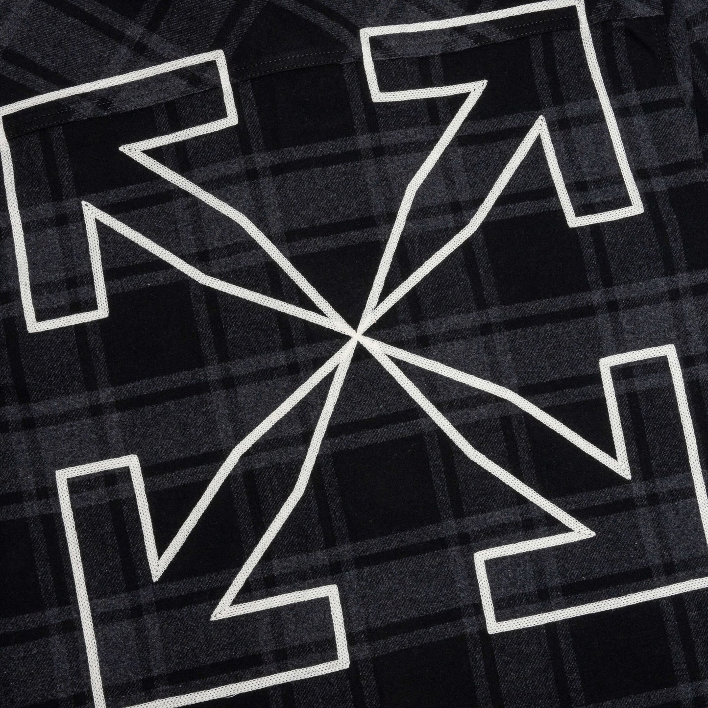 Outline Arr Flannel Shirt - Grey/White