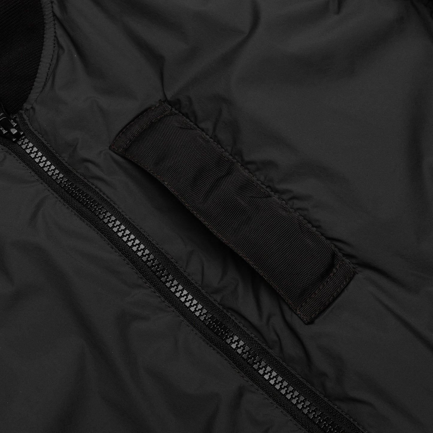 Skin Touch Nylon Bomber Jacket - Charcoal