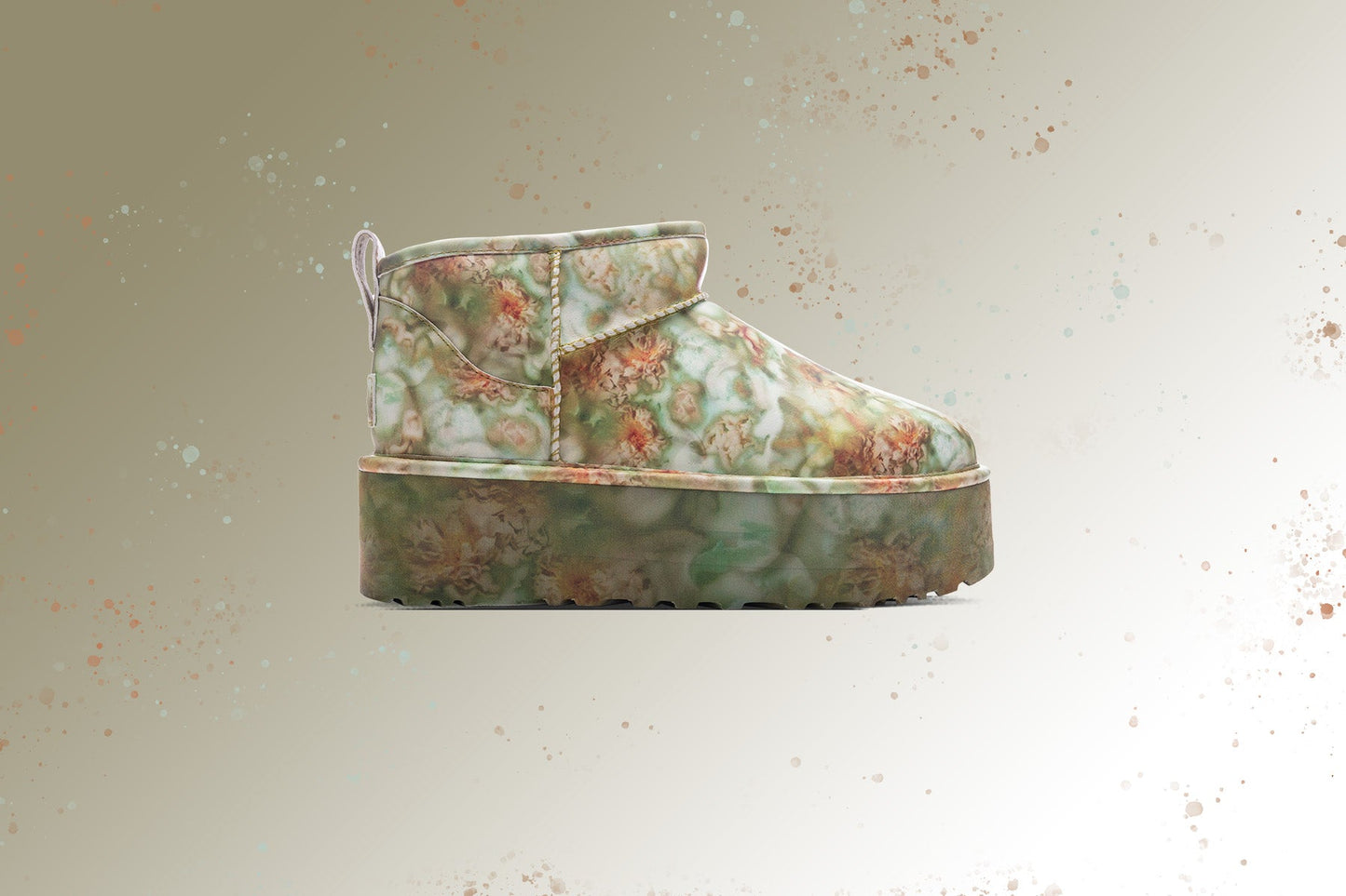UGG x Collina Strada Classic Ultra Mini Platform - Green Floral