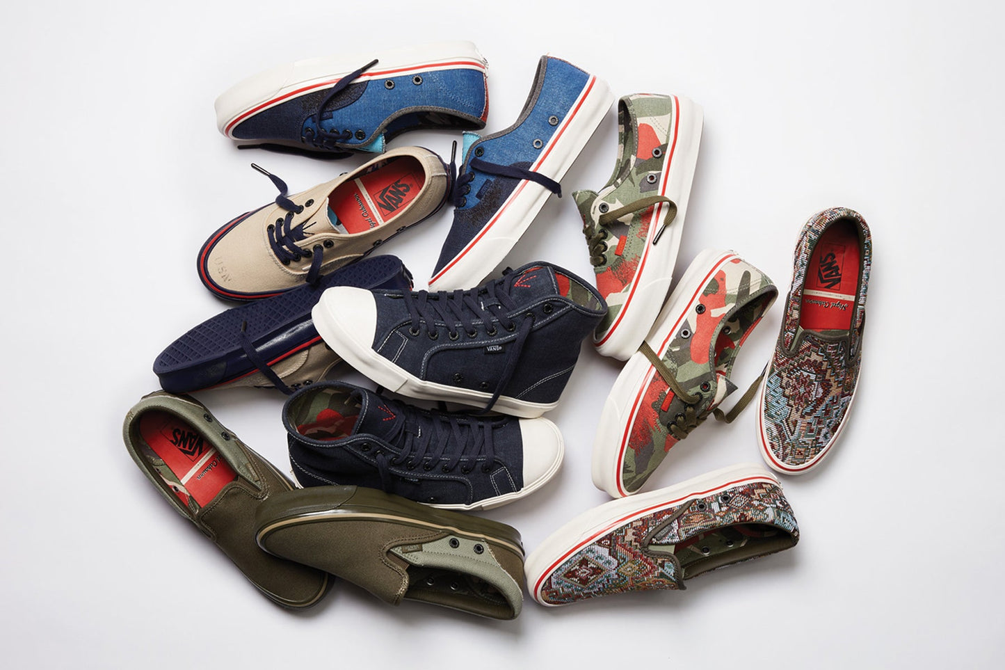 Vans Vault x Nigel Cabourn OG Authentic LX - Crazy Navy Mix