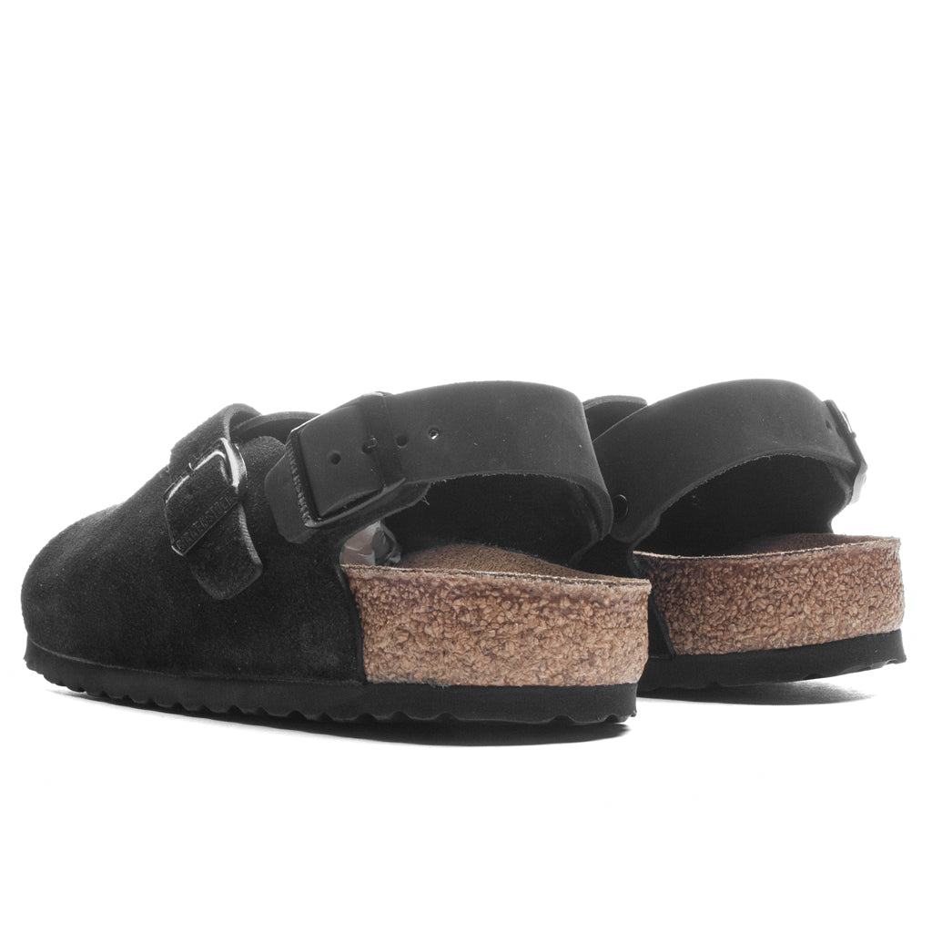 Wide Tokio Suede Leather - Black