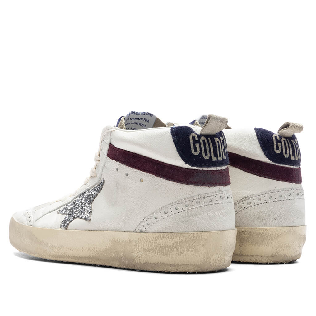 Women's Mid Star - White/Silver/Wine