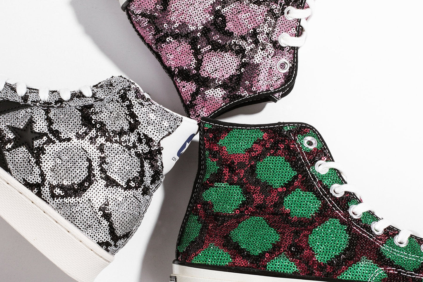 All Star 70 Hi 'Sequins' - Red/Green/Egret/Red/Yellow
